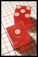 Dice : Dice - Casino Dice - Del Webbs Neveda Club Red Frosted with Gold Logo - SK Collection buy Nov 2010